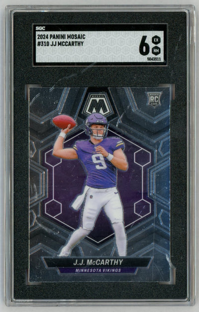 2024 Mosaic #310 J.J. McCarthy Rookie RC SGC 6