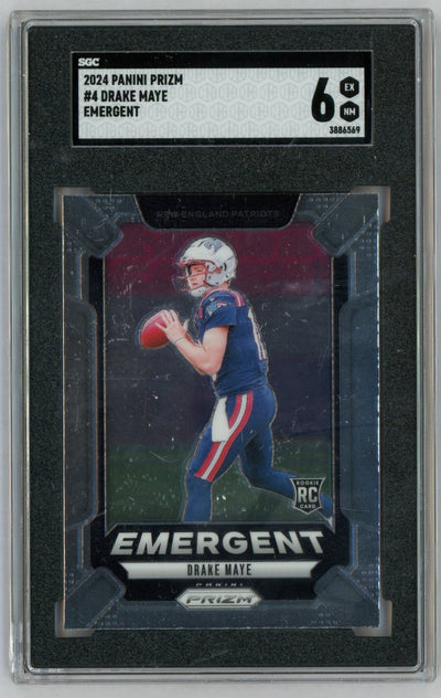 2024 Prizm #4 Drake Maye Emergent Rookie RC SGC 6