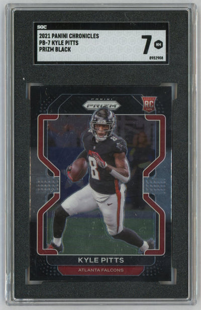 2021 Chronicles #PB-7 Kyle Pitts Prizm Black Rookie RC SGC 7