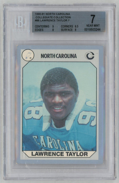 1990 Collegiate Collection #86 Lawrence Taylor Rookie RC BGS 7