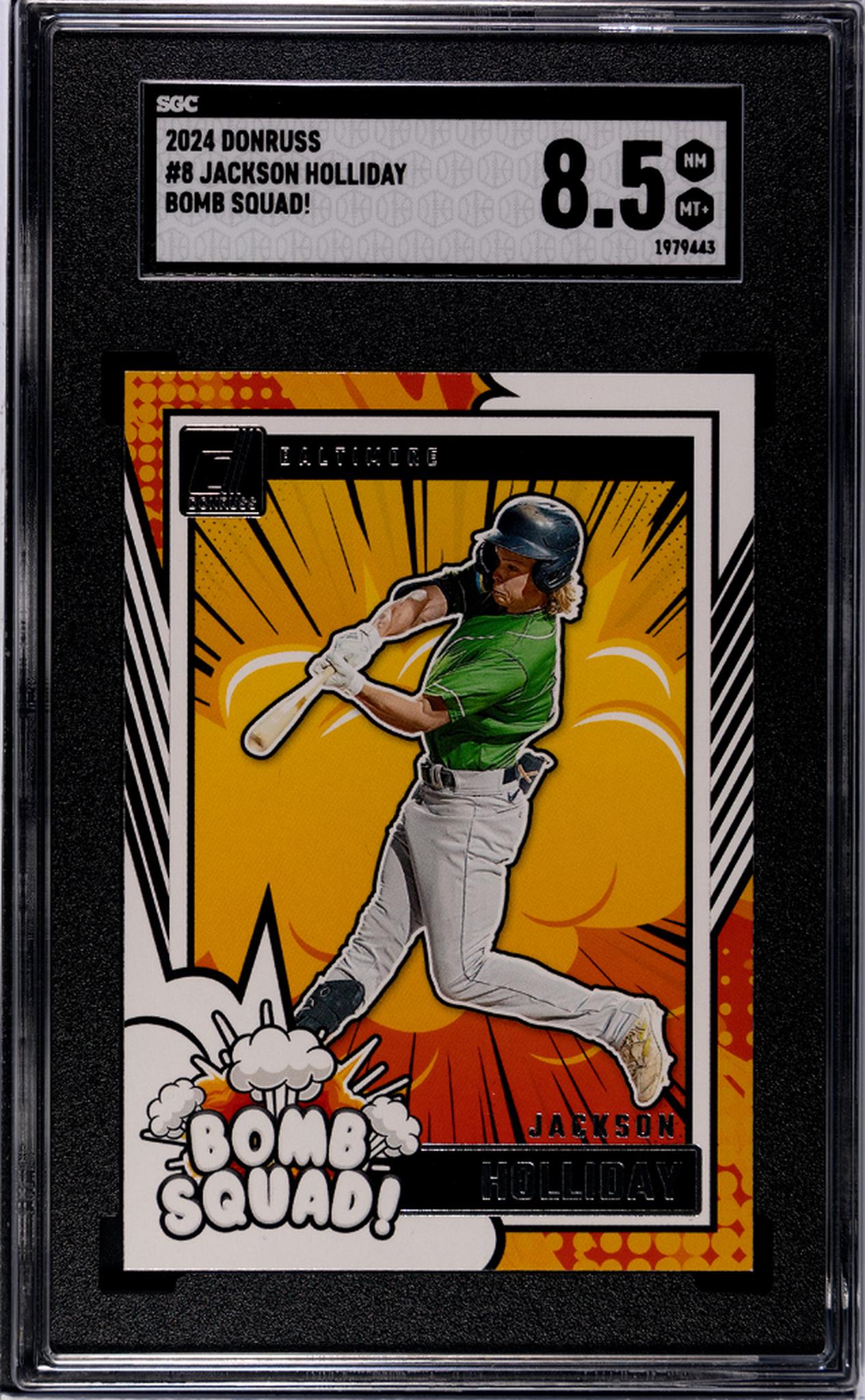 2024 Donruss #8 Jackson Holliday Bomb Squad! SGC 8.5