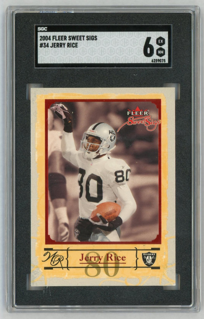 2004 Fleer Sweet Sigs #34 Jerry Rice SGC 6