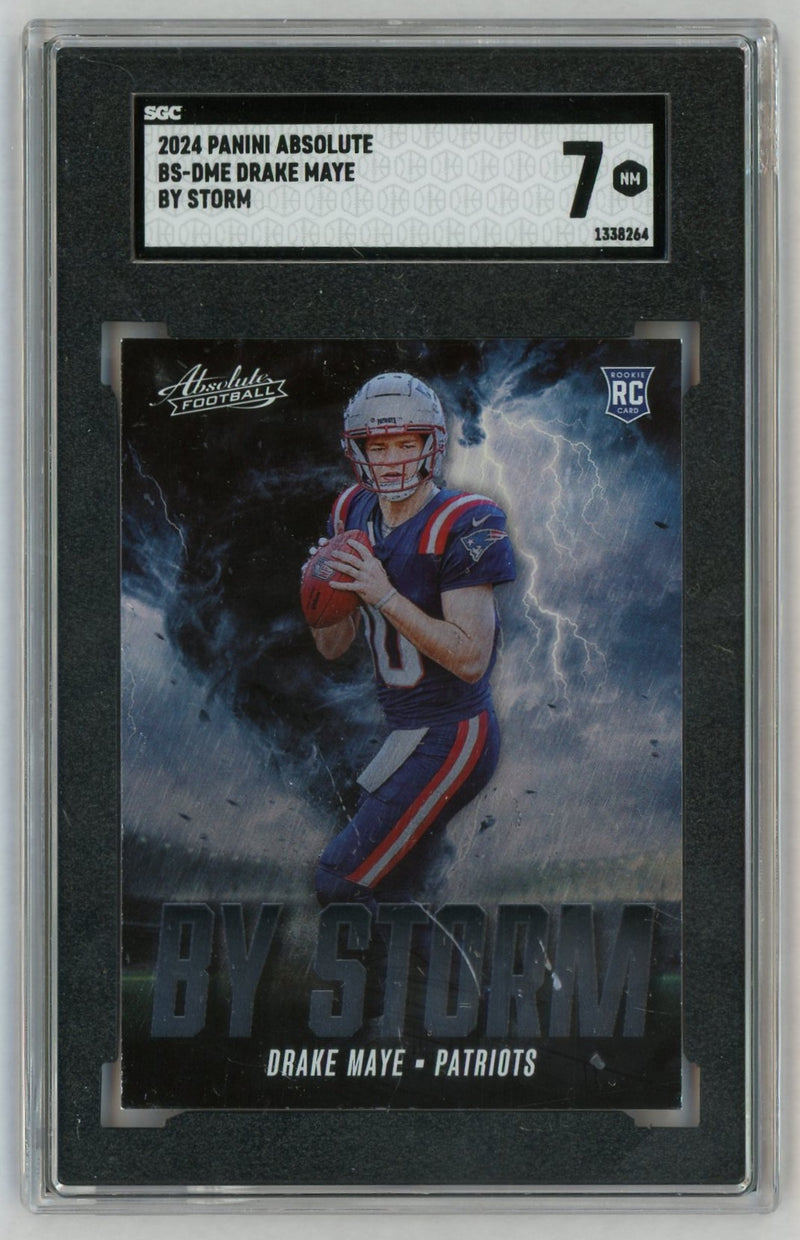 2024 Absolute #BS-DME Drake Maye By Storm Rookie RC SGC 7