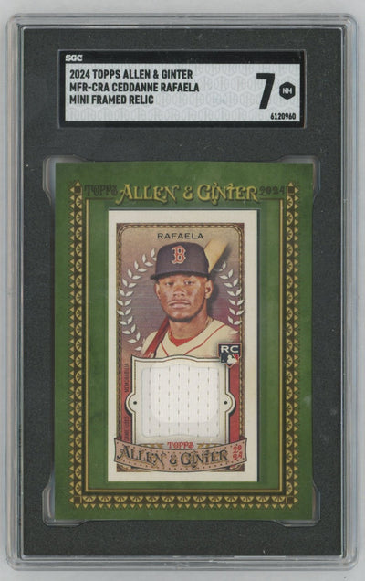 2024 Topps Allen & Ginter #MFR-CRA Ceddanne Rafaela Mini Framed Relic Patch SGC 7