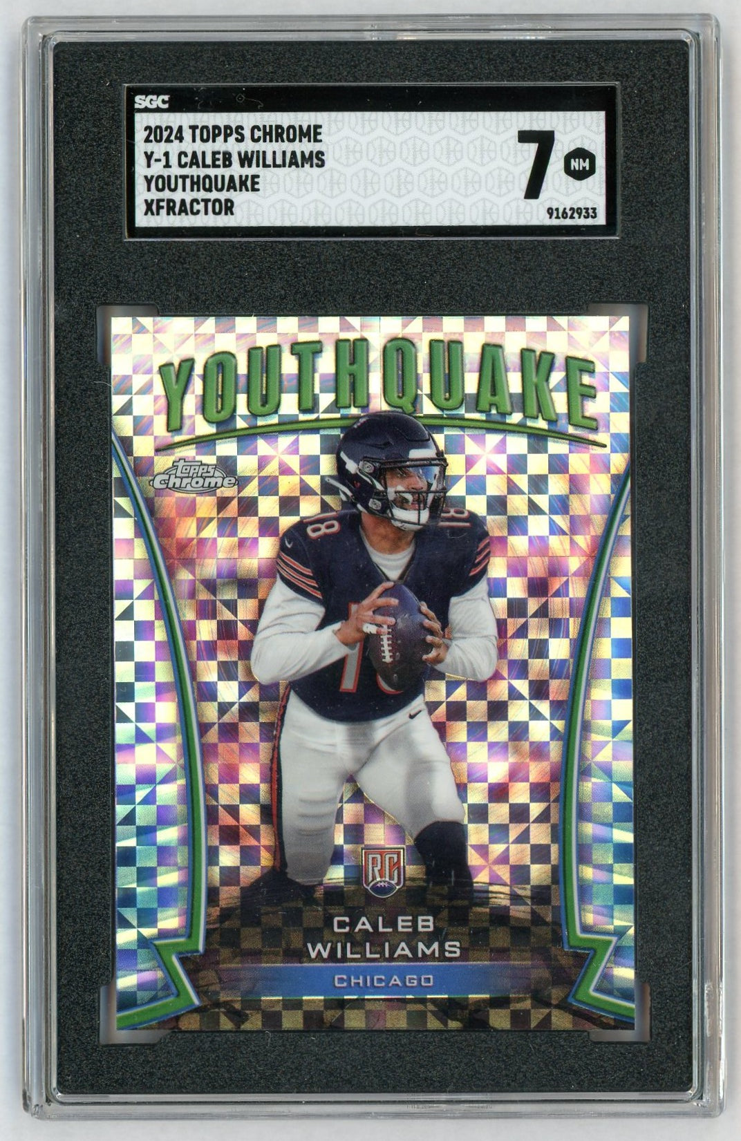 2024 Topps Chrome #Y-1 Caleb Williams Youthquake XFractor Rookie RC SGC 7