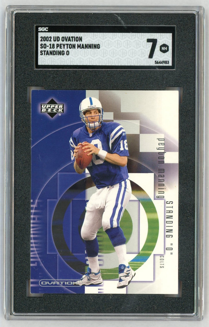 2002 Upper Deck Ovation #SO-18 Peyton Manning Standing O SGC 7