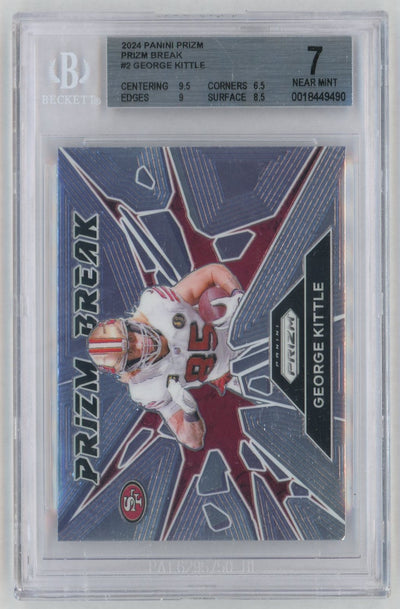 2024 Panini Prizm Silver Prizm George Kittle #2 BGS 7
