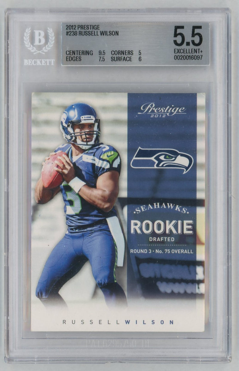 2012 Prestige #238 Russell Wilson Rookie RC BGS 5.5