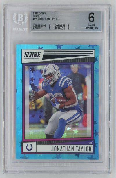 2022 Score #12 Jonathan Taylor Stars /399 BGS 6