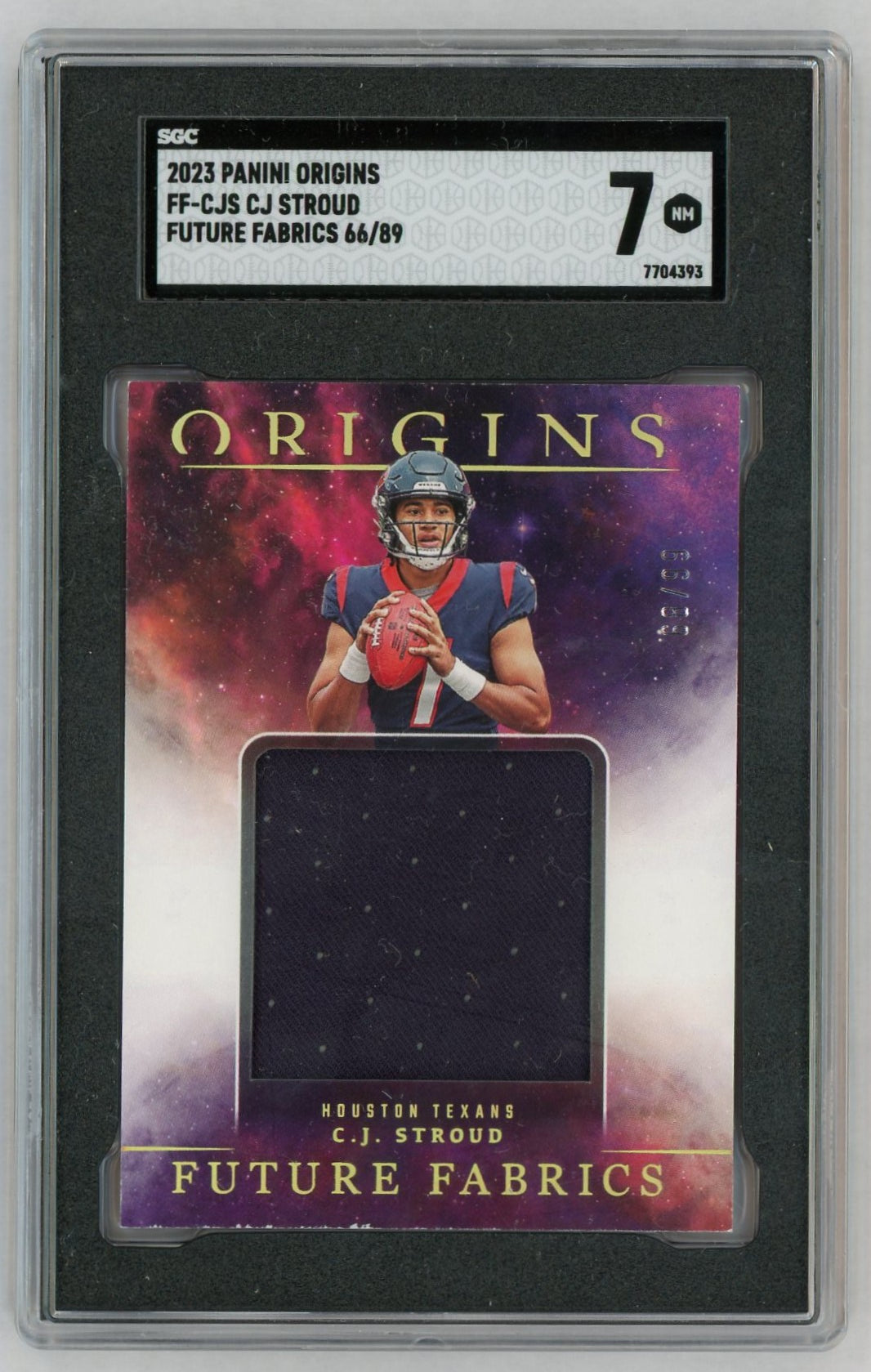 2023 Origins #FF-CJS C.J. Stroud Future Fabrics Rookie RC Patch /99 SGC 7