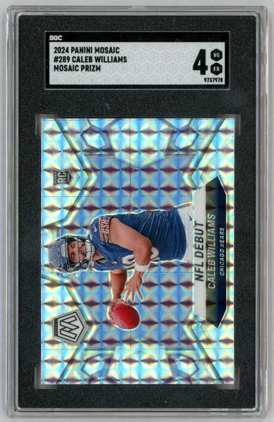 2024 Mosaic #289 Caleb Williams NFL Debut Rookie RC Mosaic Prizm SGC 4