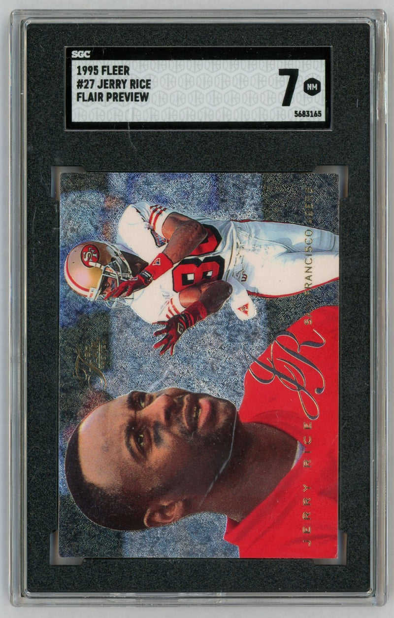 1995 Flair Preview #27 Jerry Rice SGC 7