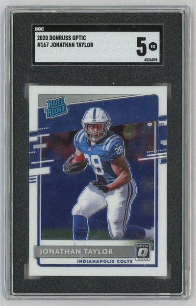 2020 Donruss Optic #167 Jonathan Taylor Rated Rookie RC SGC 5