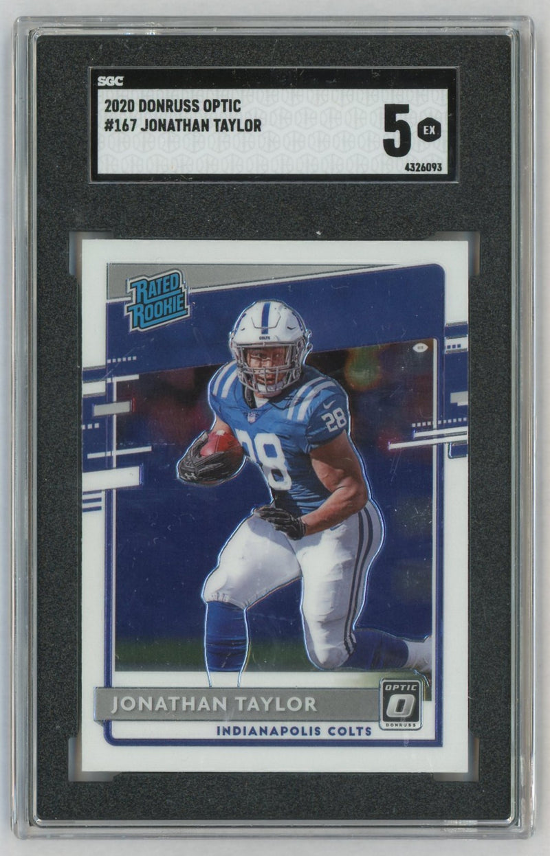 2020 Donruss Optic #167 Jonathan Taylor Rated Rookie RC SGC 5