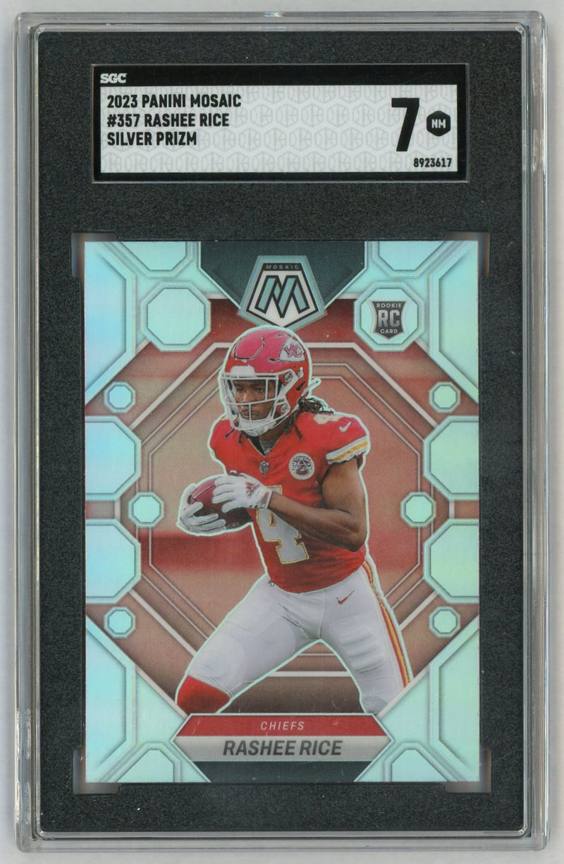 2023 Mosaic #357 Rashee Rice Silver Rookie RC SGC 7