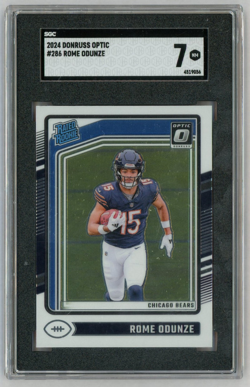 2024 Donruss Optic #286 Rome Odunze Rated Rookie RC SGC 7