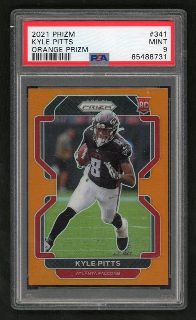 2021 Panini Prizm Orange Prizm Kyle Pitts #341 /249 PSA 9