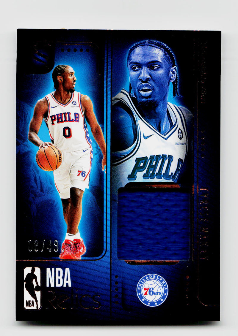 2024-25 Silhouette #REL-MAX Tyrese Maxey Game-Used NBA Relics Patch Bronze /49