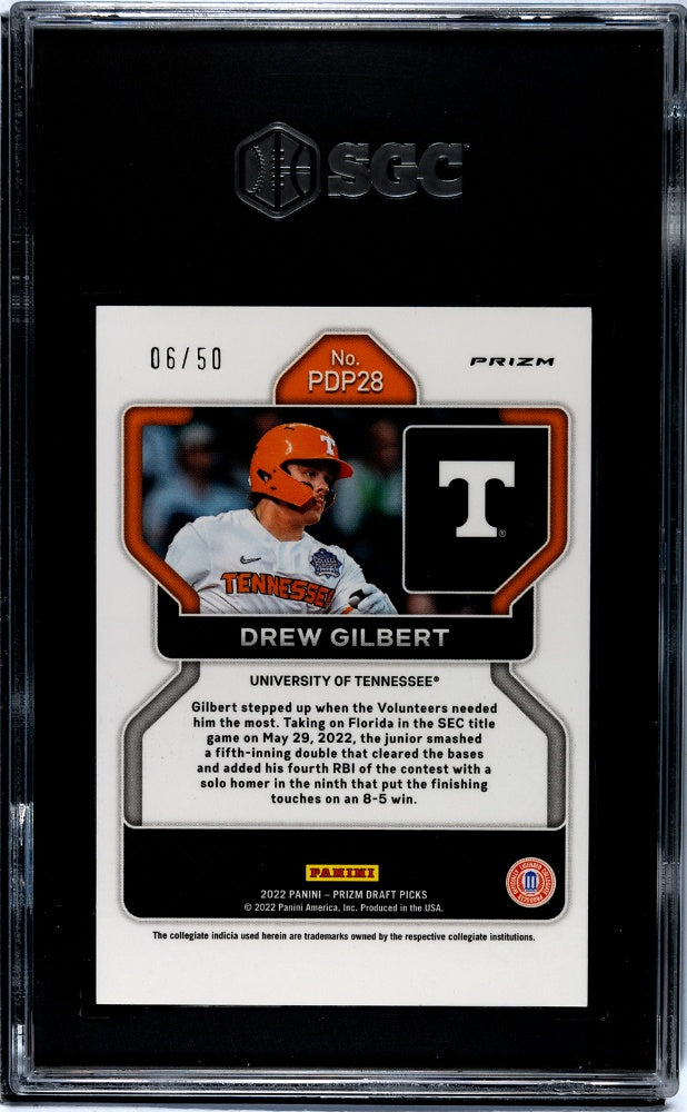 2022 Prizm #PDP28 Drew Gilbert /50 SGC 9