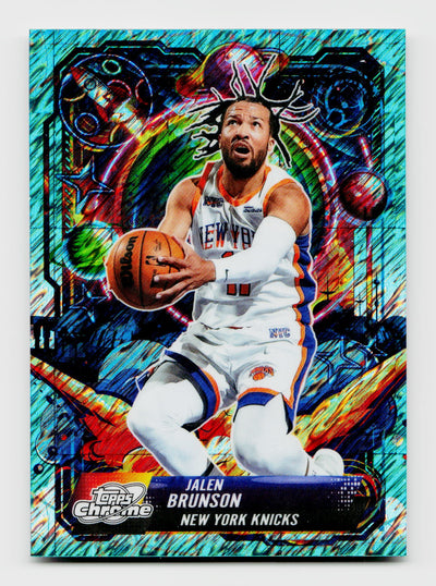 2026 Topps Chrome Cosmic #PRP-4 Jalen Brunson Propulsion Aqua Equinox Refractor /199