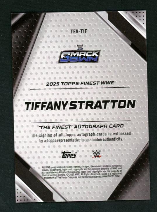 2025 Topps Finest TFA-TIF Tiffany Stratton The Finest Auto