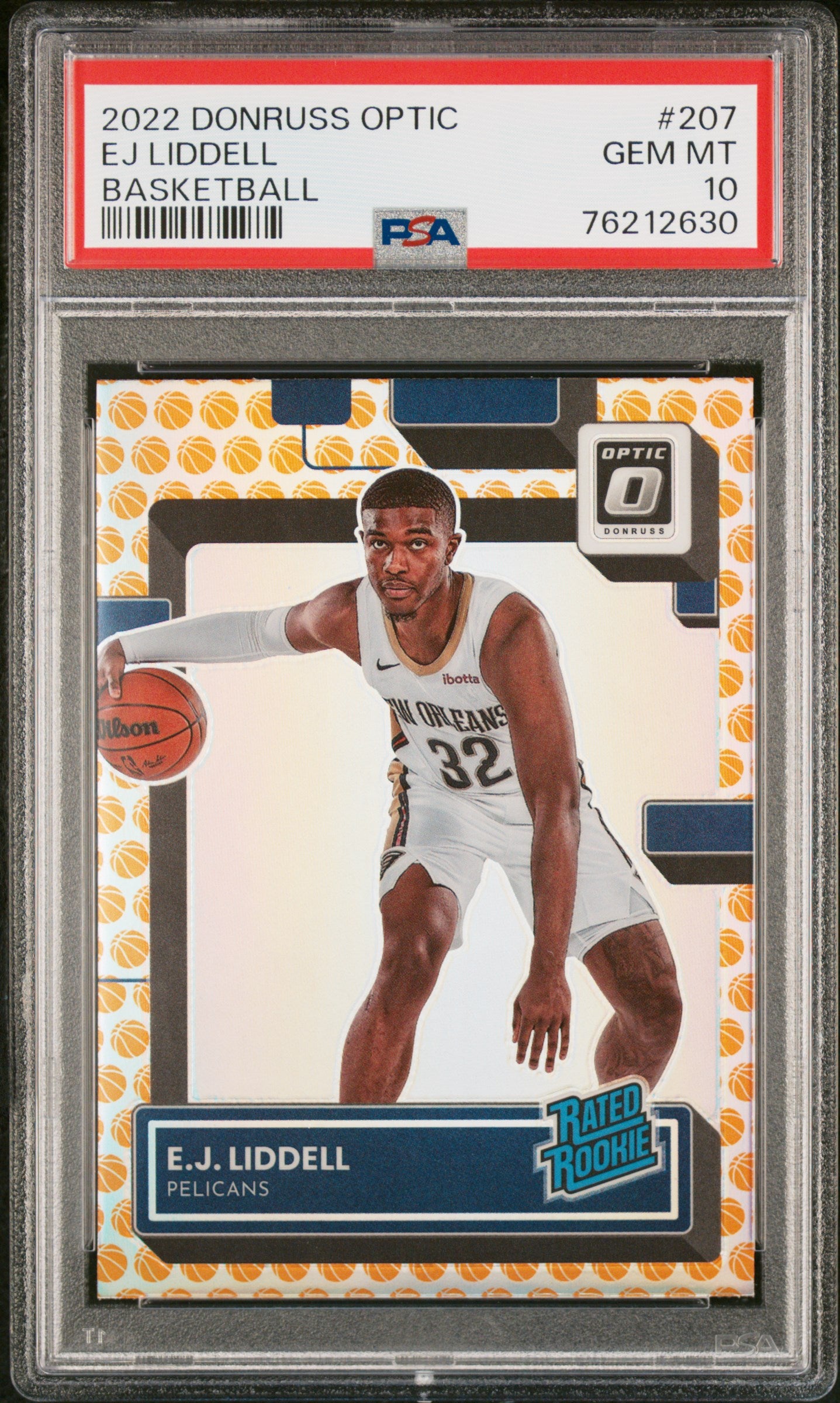 2022 Panini Donruss Optic #207 Ej Liddell Basketball PSA 10