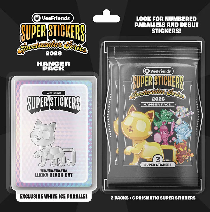 2026 VeeFriends Super Stickers Spectacular Series White Ice Hanger Box