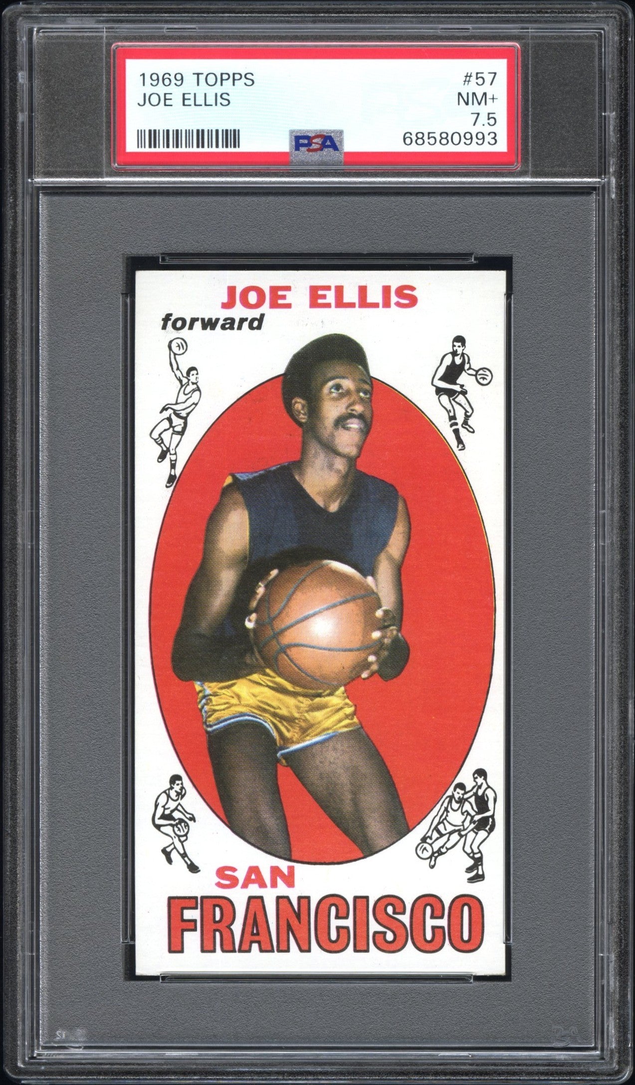 1969 Topps #57 Joe Ellis PSA 7