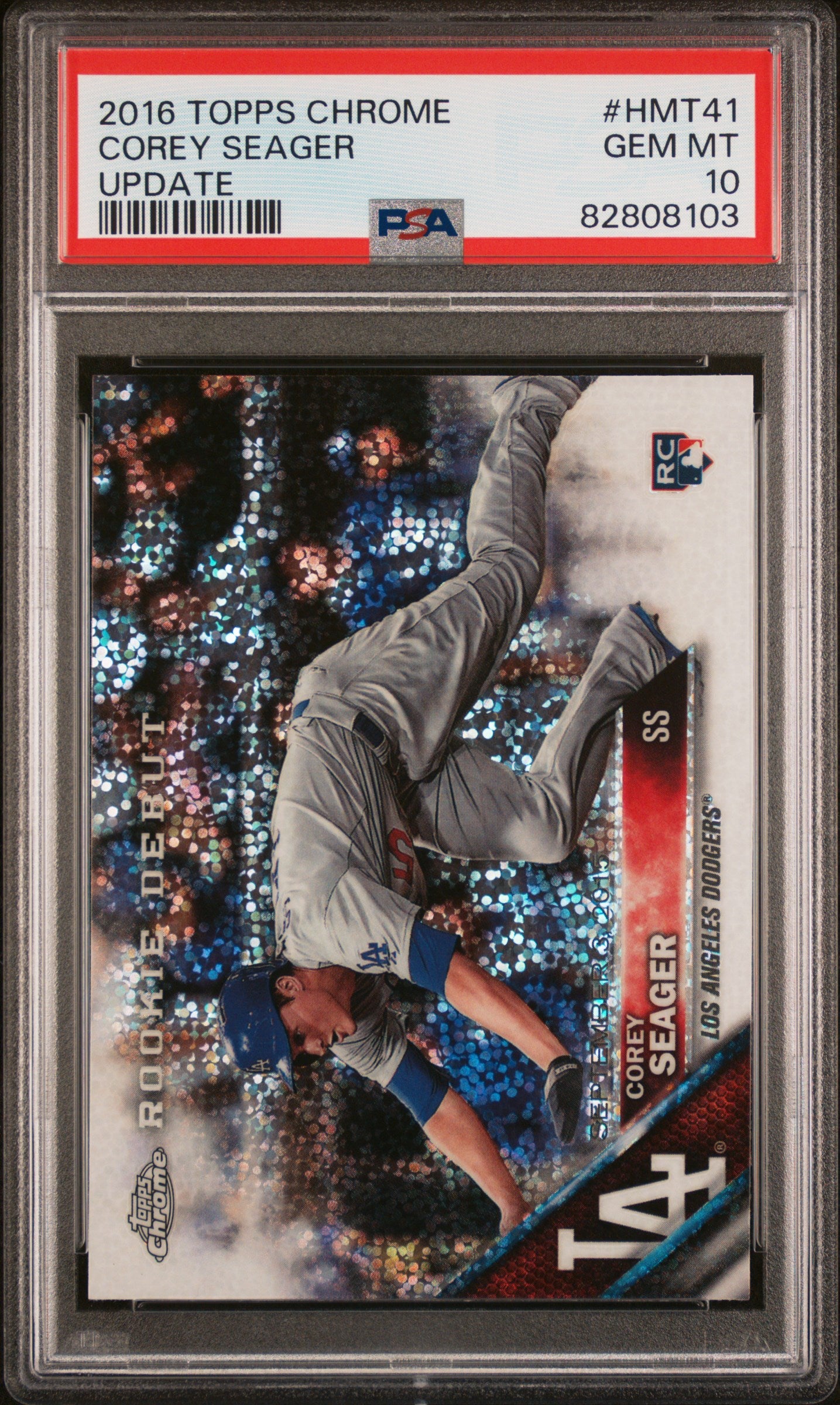 2016 Topps Chrome Update Corey Seager #HMT41 RC PSA 10