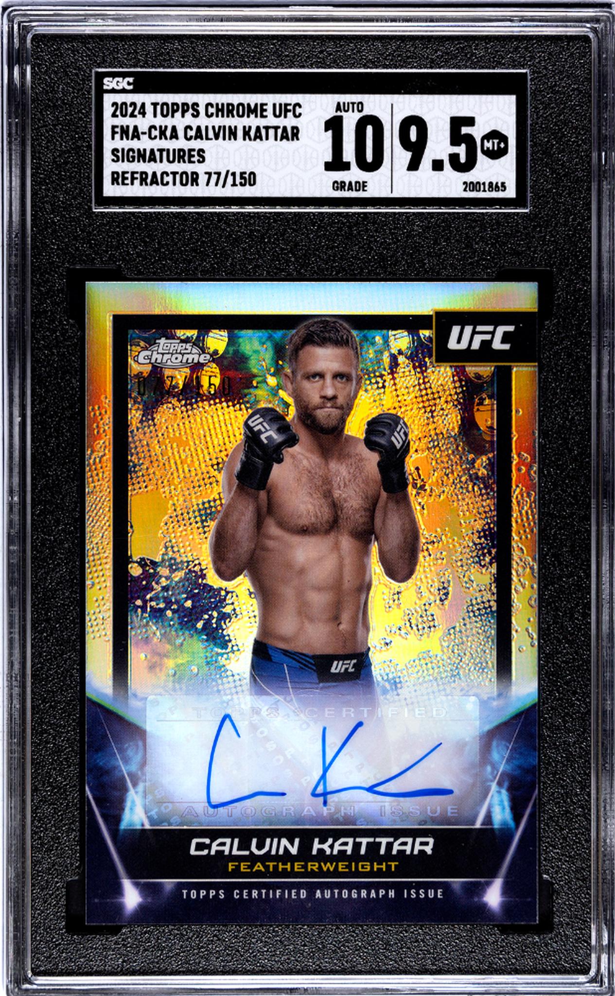 2024 Topps Chrome #FNA-CKA Calvin Kattar Signatures /150 SGC 9.5