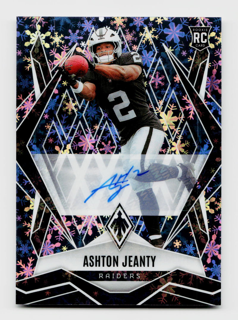 2025 Phoenix #158 Ashton Jeanty Winter Snowflake Rookie RC Auto /35 SSP