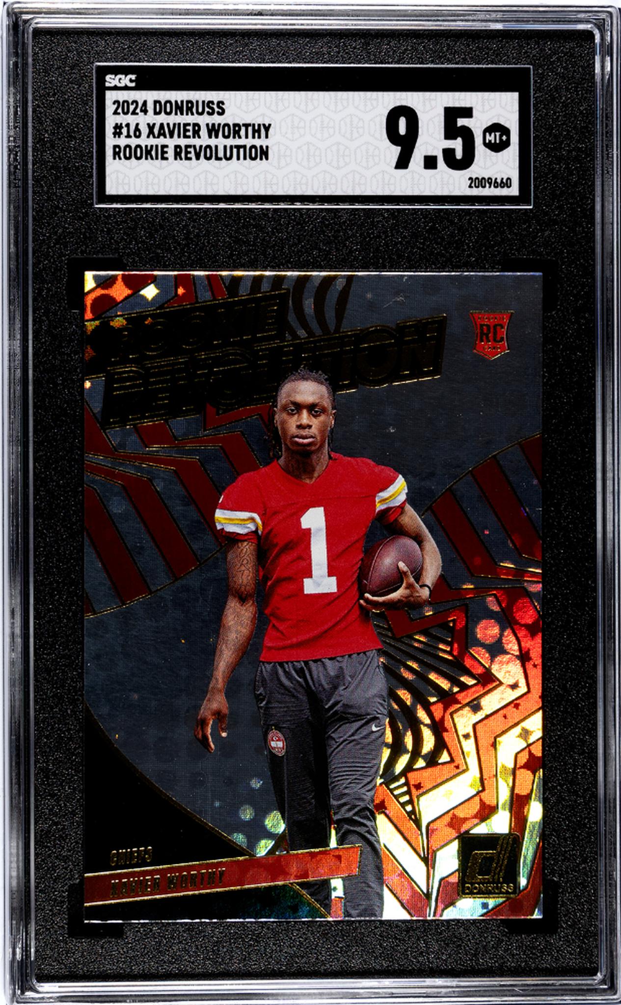 2024 Donruss #16 Xavier Worthy Rookie Revolution SGC 9.5