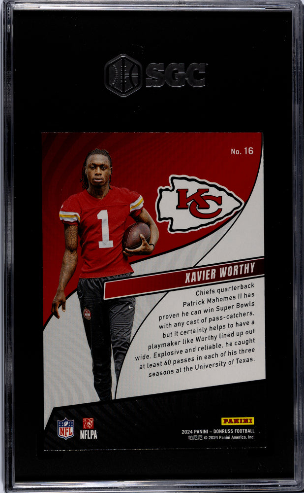 2024 Donruss #16 Xavier Worthy Rookie Revolution SGC 9.5