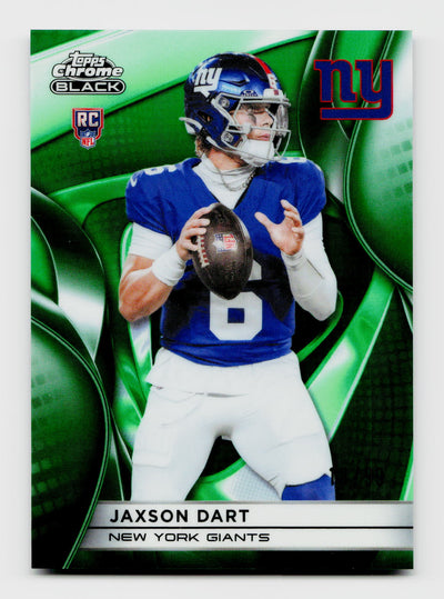 2025 Topps Chrome Black #136 Jaxson Dart Rookie RC Green Refractor /99