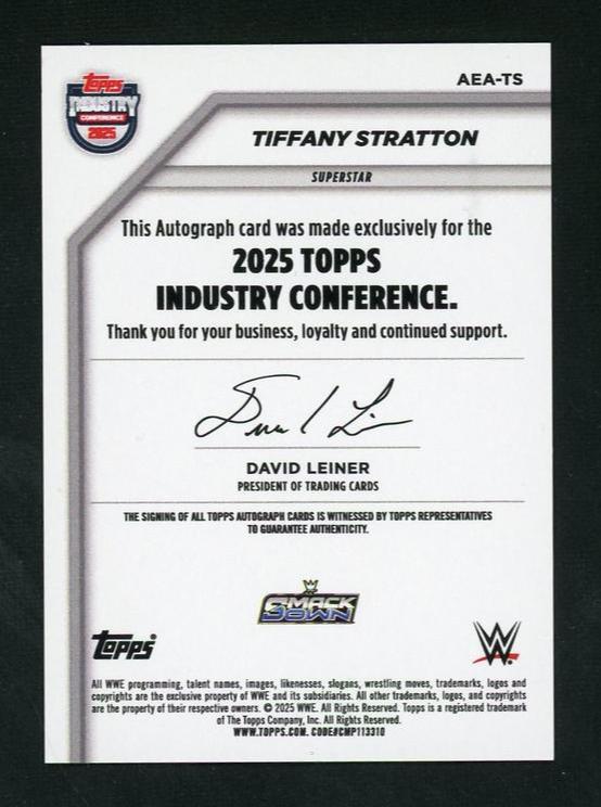 2025 Topps AEA-TS Tiffany Stratton Auto