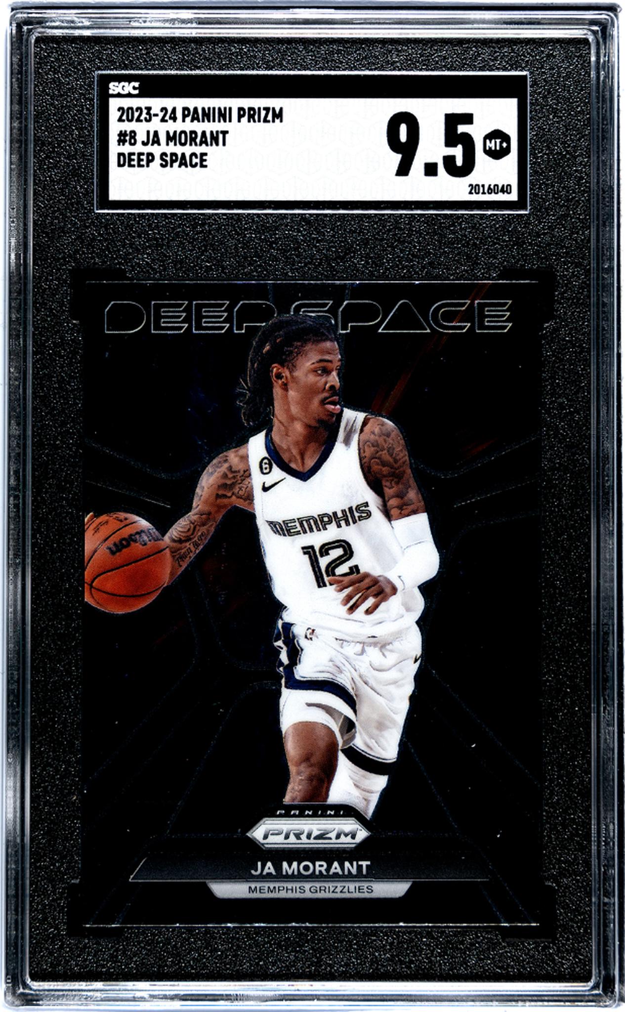 2023-24 Panini Prizm #8 Ja Morant Deep Space SGC 9.5