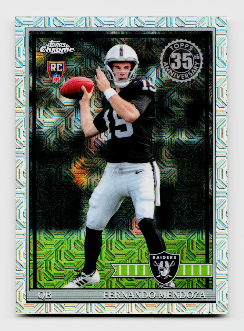 2026 Topps Chrome #91TRC-1 Fernando Mendoza 1991 Mojo Rookie RC Silver Pack
