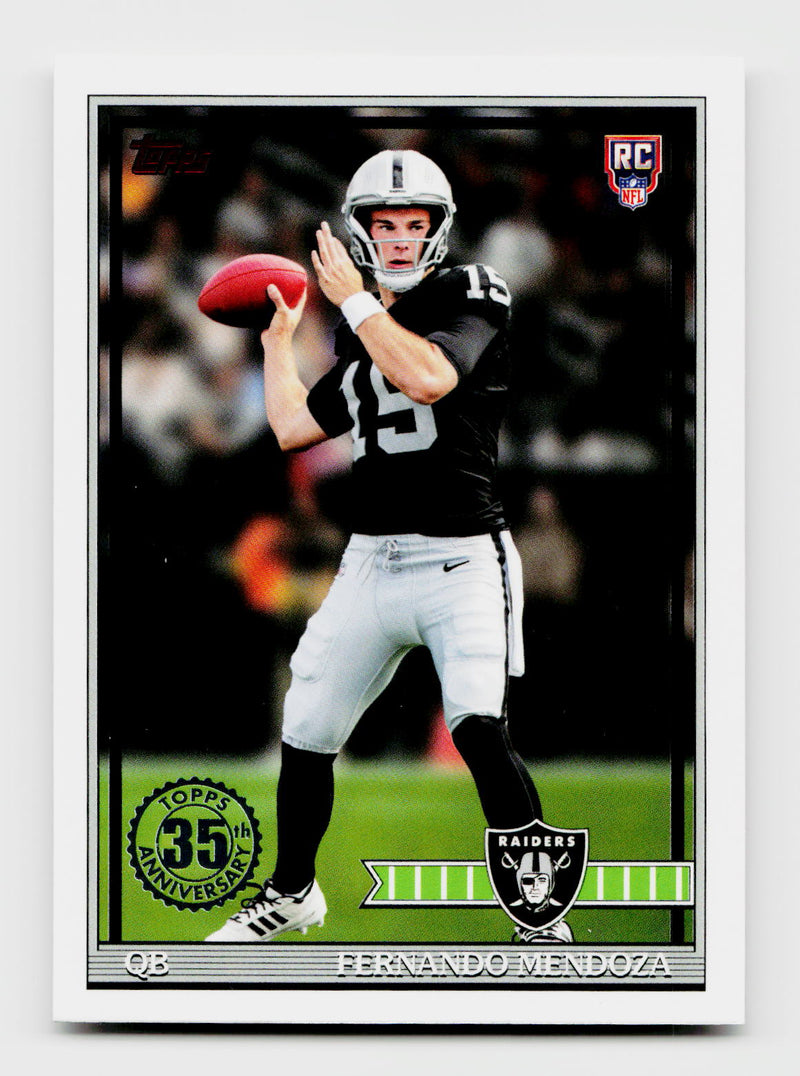 2026 Topps Flagship Fernando Mendoza #91TR-1 1991 Topps Football 35th Anniversary