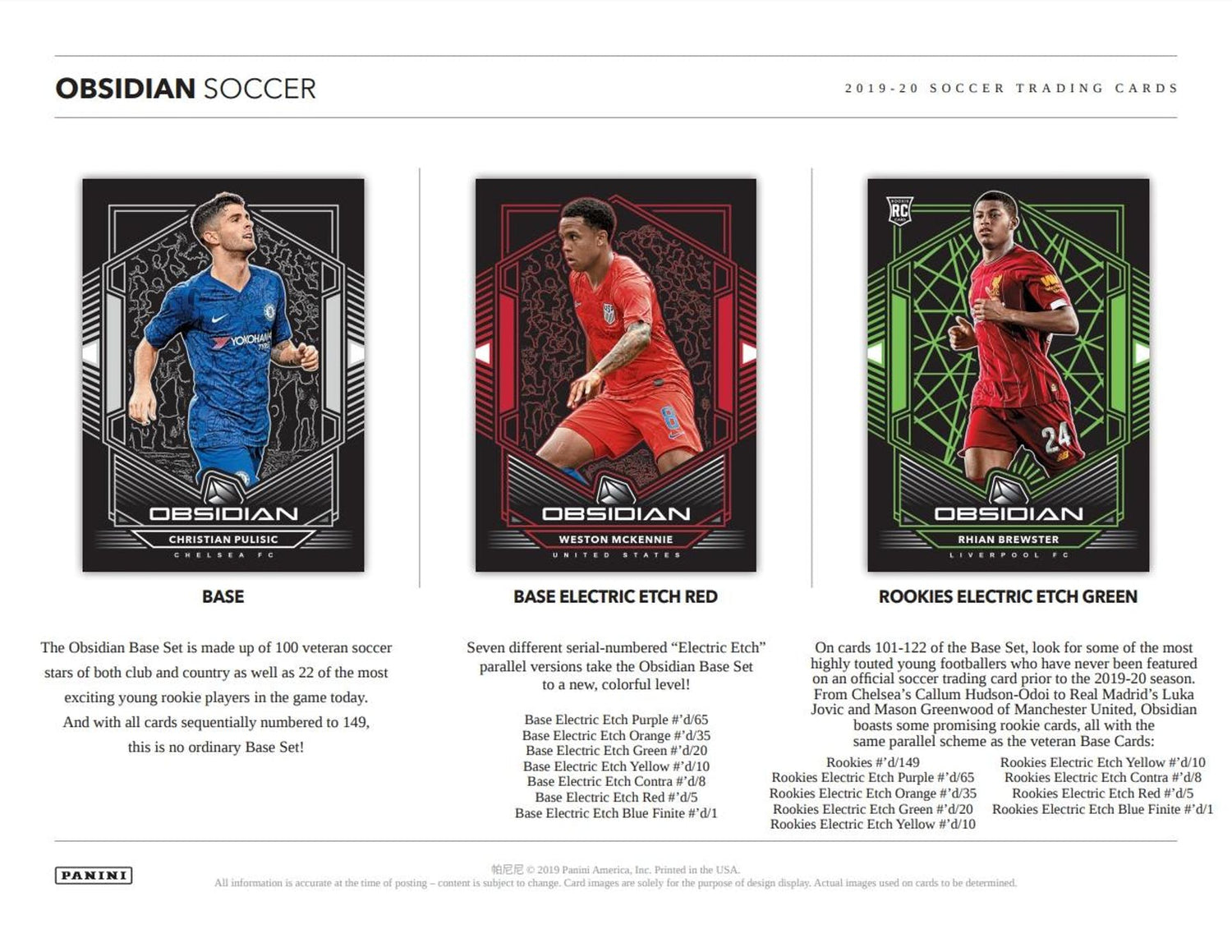 2019-20 Panini Obsidian Soccer Hobby Box