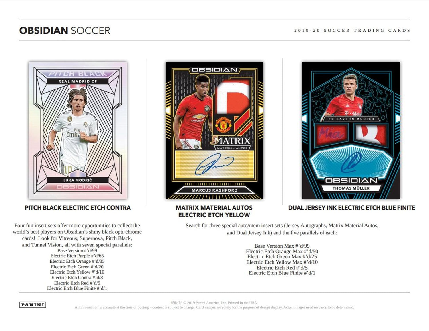 2019-20 Panini Obsidian Soccer Hobby Box