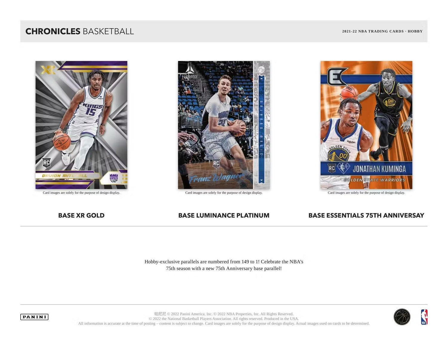 2021-22 Panini Chronicles Basketball Hobby Box