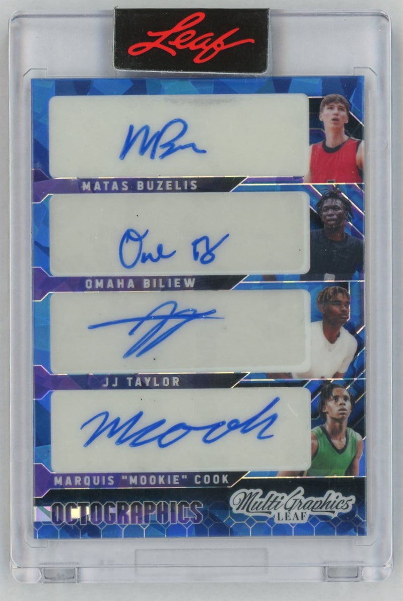 2023 Leaf MultiGraphics #OG-3 Octographics Auto Matas Buzelis/Boogie Fland/Tahaad Pettiford & More /45