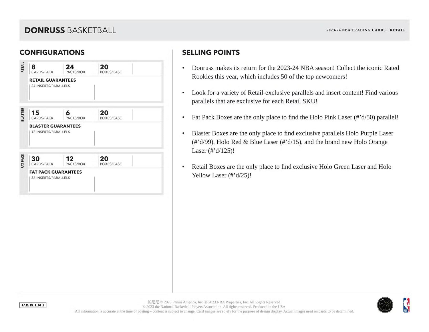 2023-24 Panini Donruss Basketball Blaster Box