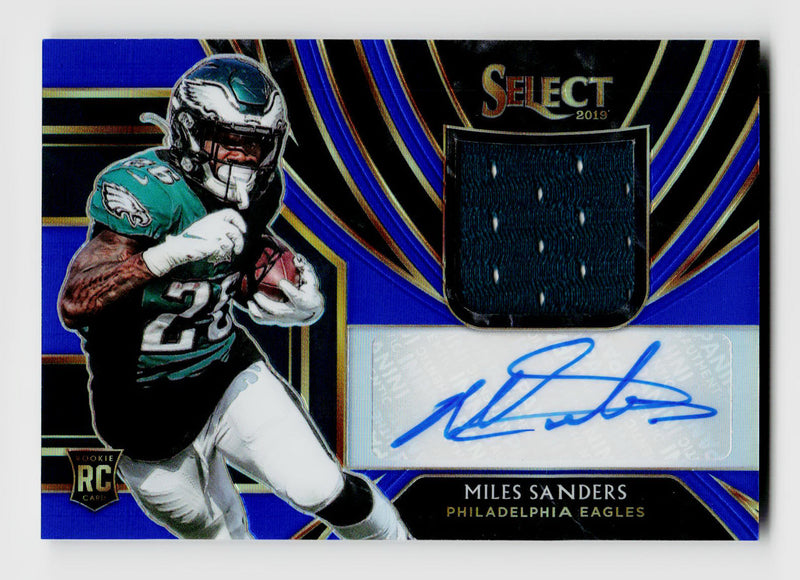 2019 Select #RM-MS Miles Sanders Blue Rookie Material Signatures Auto RC /49
