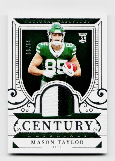 2025 National Treasures #CM-MTR Mason Taylor Century Materials Rookie RC 3-Color Patch /99