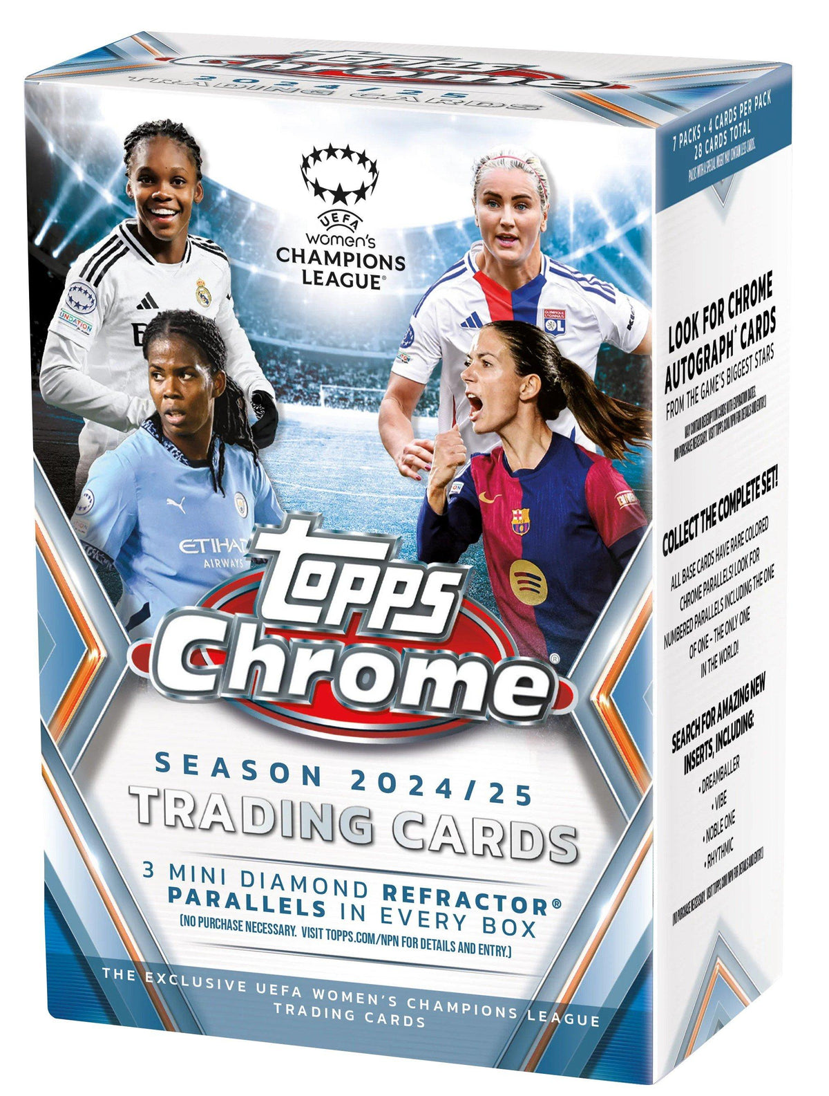 2024-25 Topps Chrome UEFA Women's Champions League Soccer Blaster Box