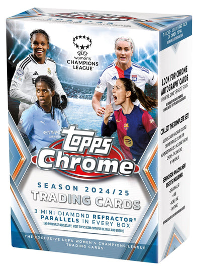 2024-25 Topps Chrome UEFA Women's Champions League Soccer Blaster Box