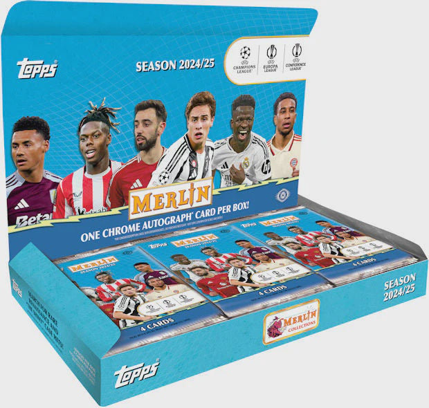 2024-25 Topps UEFA Club Competitions Merlin Chrome Soccer Hobby Box