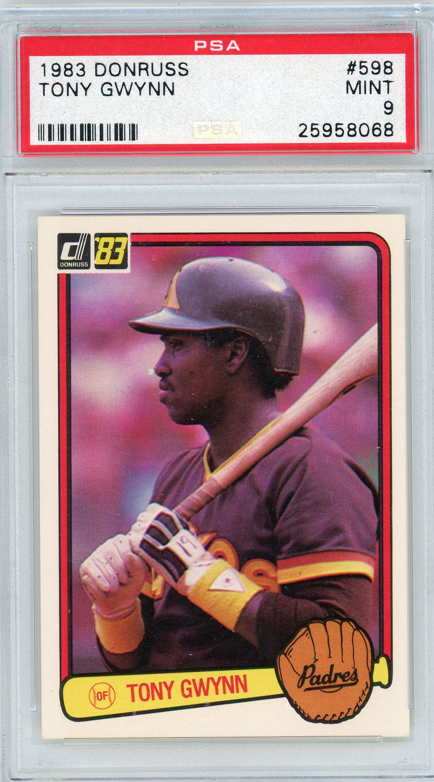 1983 Donruss #598 Tony Gwynn    PSA 9 Mint Padres