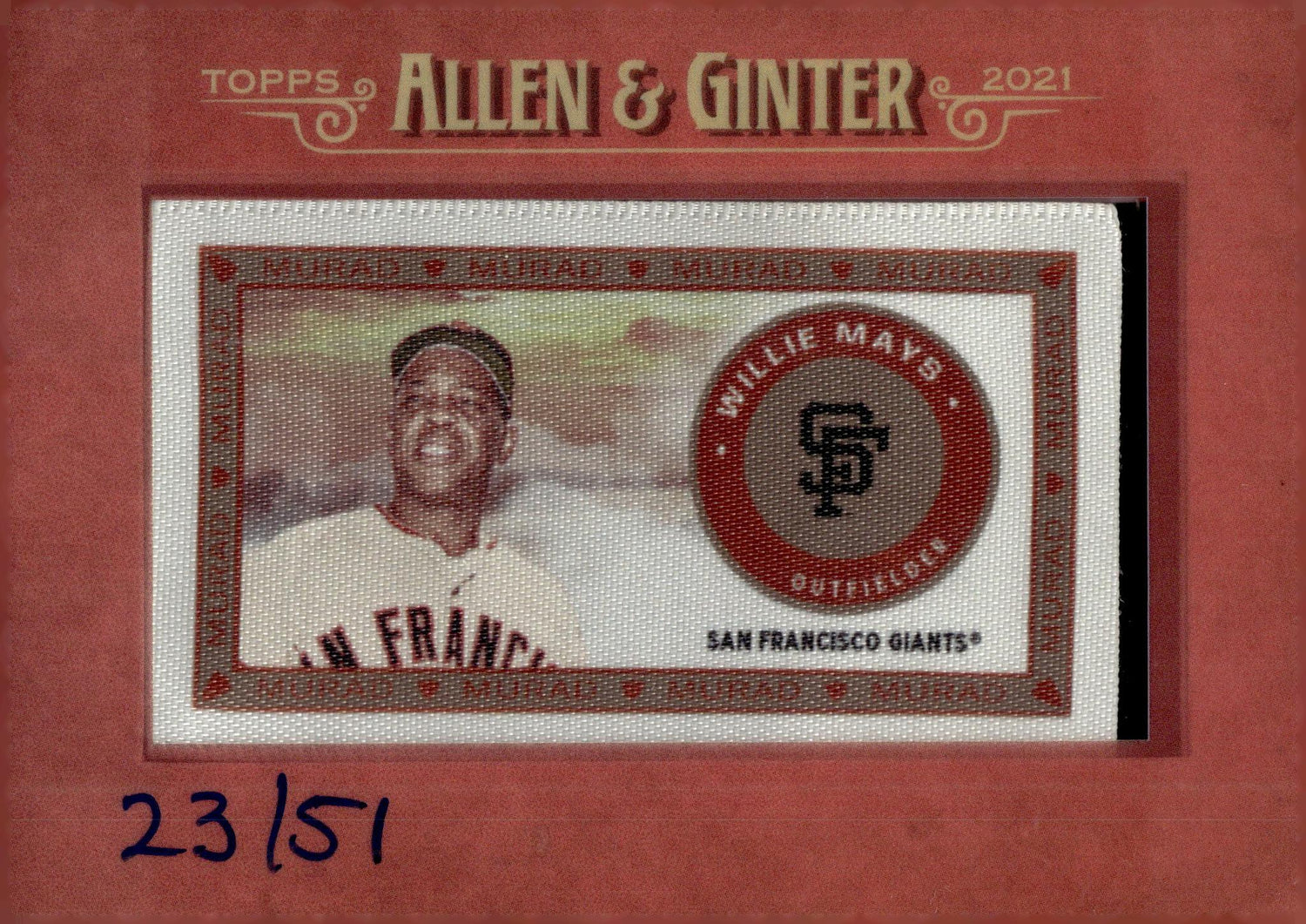 2021 Topps Allen & Ginter Willie Mays #23/51